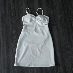 Elegant White Dress Madden NYC Size Medium With Cutout Detailing
